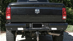 Fab Fours DR10-T2950-1 Black Steel Rear Bumper Dodge Ram 1500 09-18