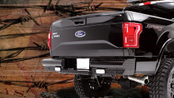 Fab Fours FF15-T3250-1 Black Steel Rear Bumper Ford F-150 15-19